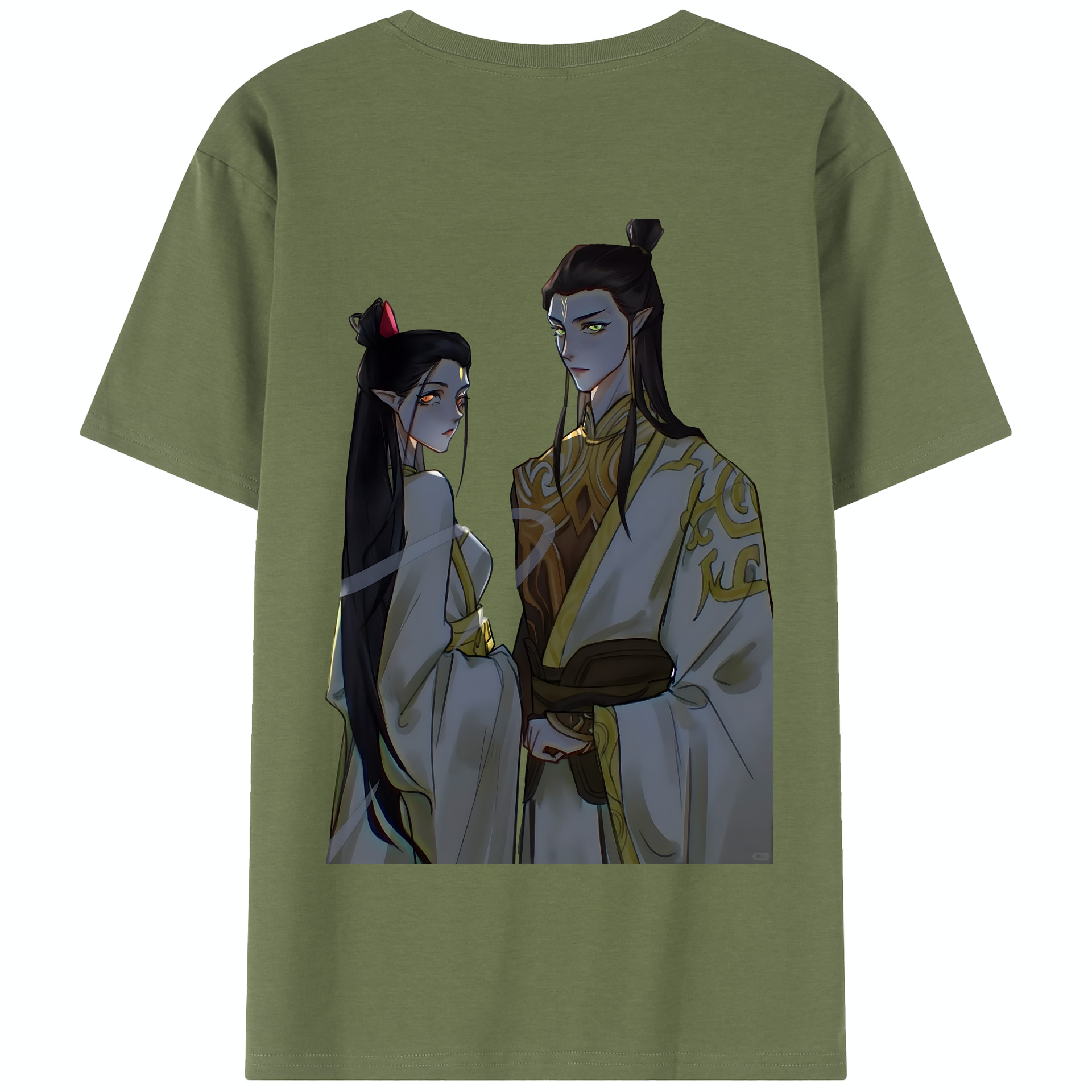 （画像用） Ne Zha 2 ナタ 魔童の大暴れ 綿100％半袖Tシャツ（背面プリント）